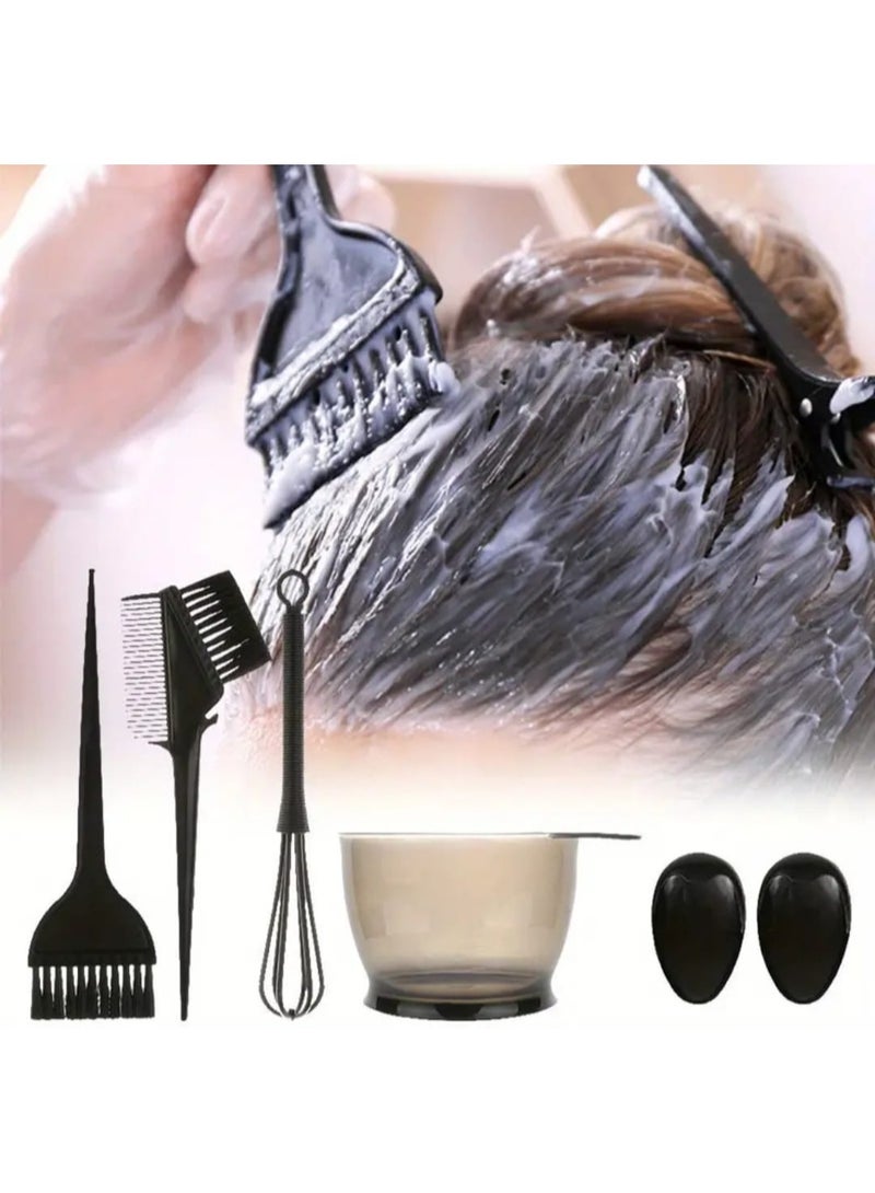إل ديس مجموعة صبغ الشعر DIY مكونة من 5 قطع مع وعاء خلط وفرش وأغطية أذن وأدوات قابلة لإعادة الاستخدام لتصفيف الشعر بجودة الصالون في المنزل - مثالية لجميع أنواع الشعر، تتضمن فرشاة ذات شعيرات مرنة وصلبة لتطبيق سلس - Image 2