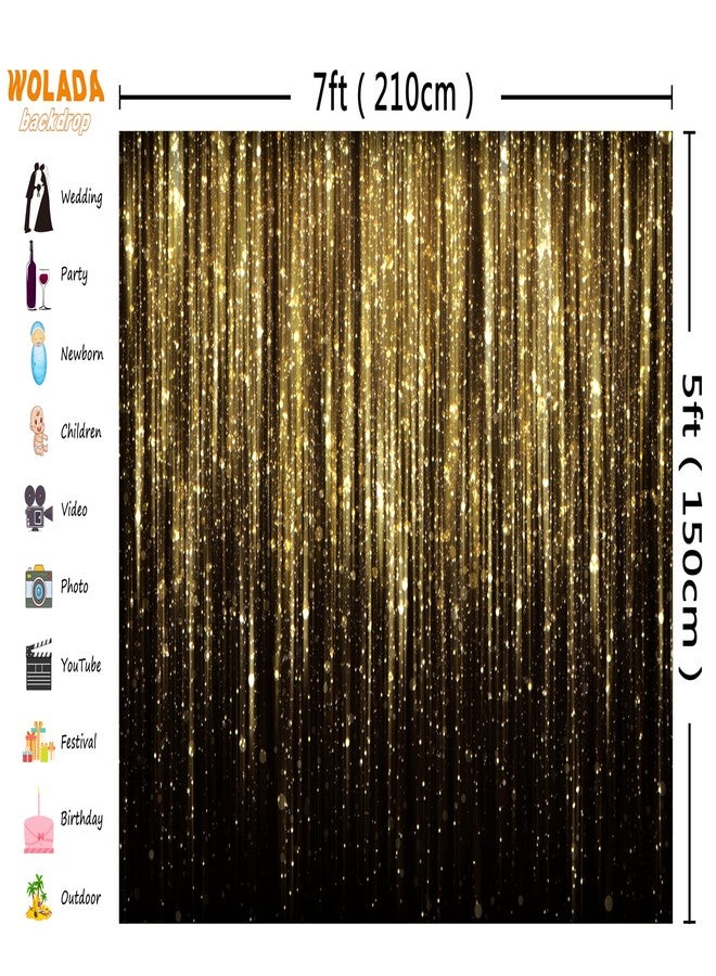 WOLADA Black and Gold Backdrop 7x5FT FW53 - Image 4