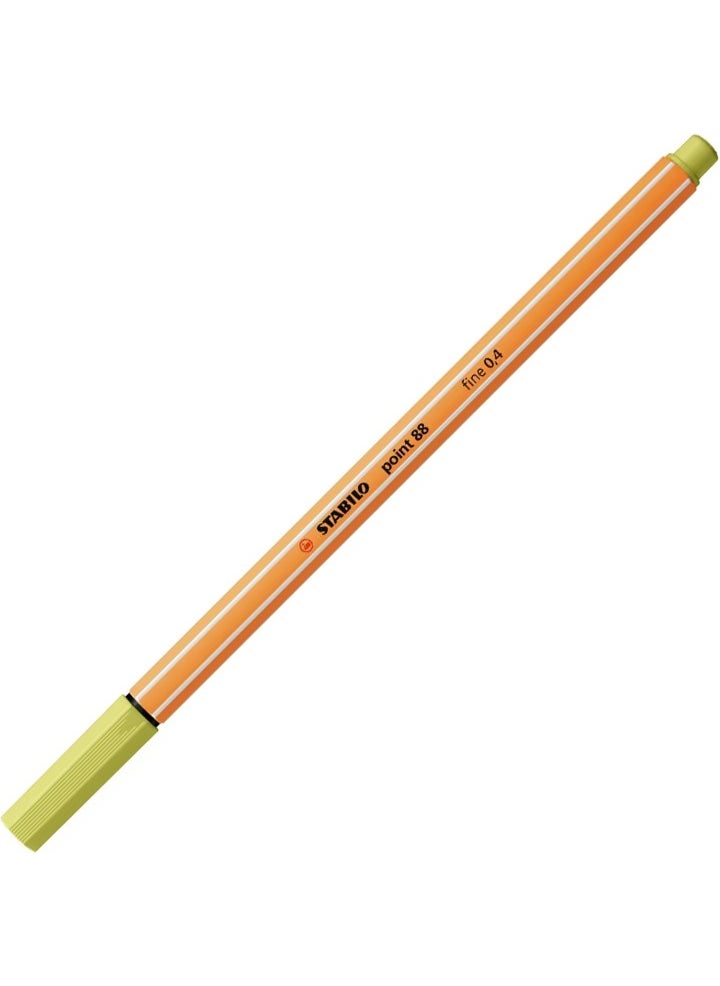 STABILO Point 88 Fine Tip Felt Tip Pen 0.4 mm Mustard 