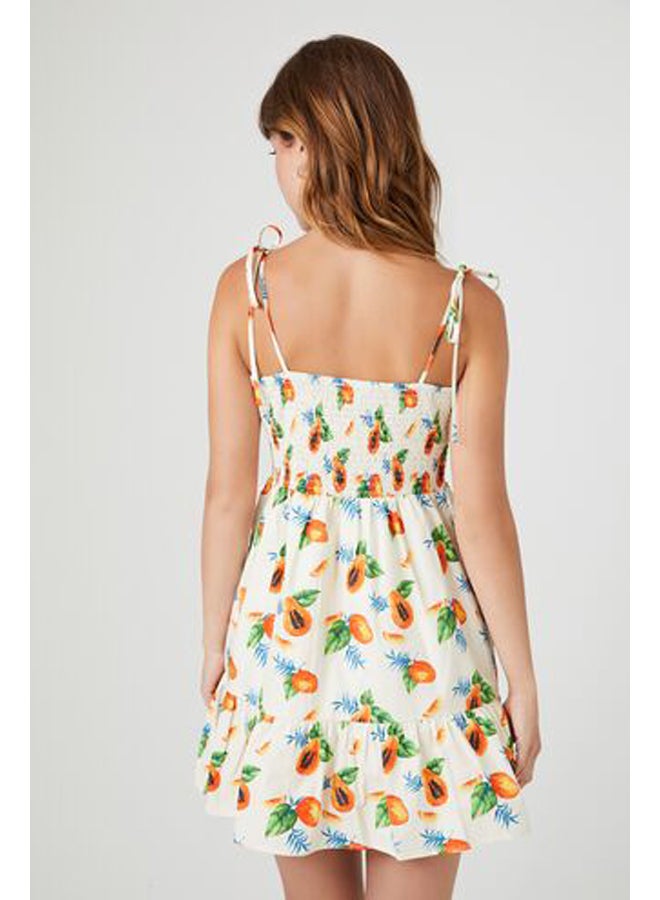 FOREVER 21 Tropical Fruit Print Mini Dress - Image 3