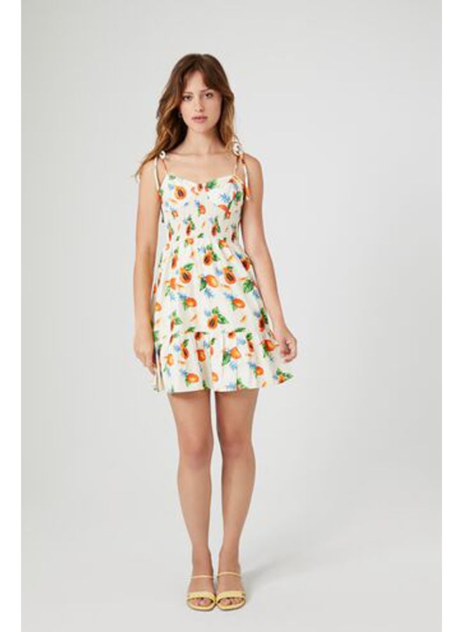 FOREVER 21 Tropical Fruit Print Mini Dress - Image 4