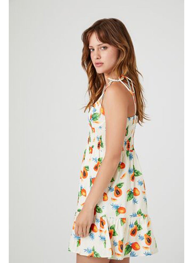 FOREVER 21 Tropical Fruit Print Mini Dress - Image 2