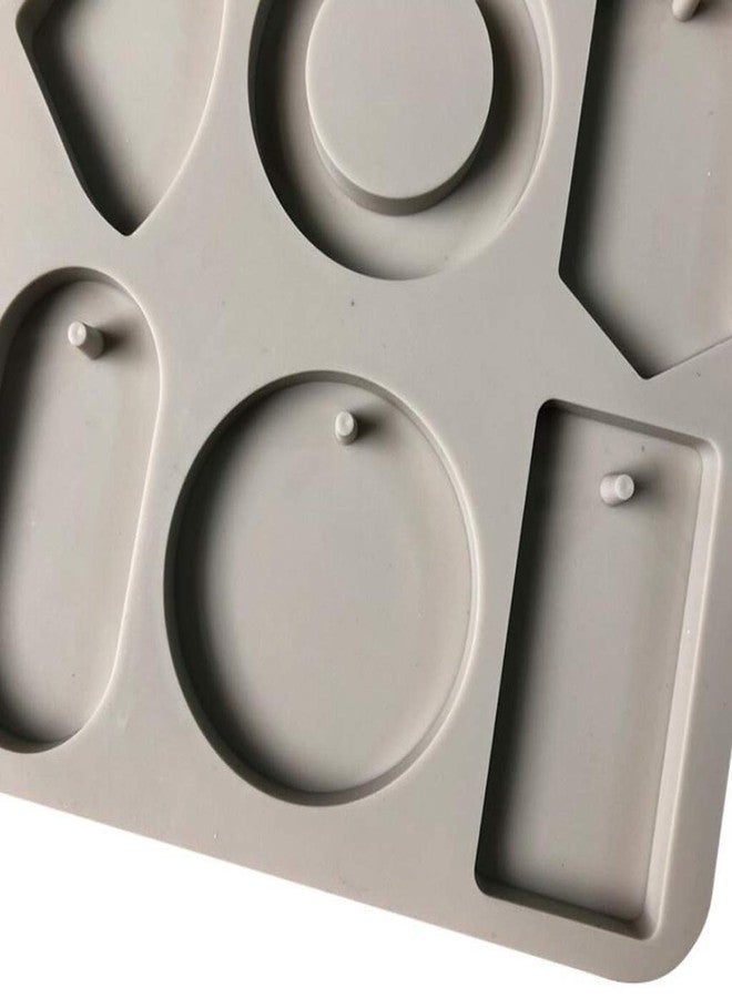 MATIN IMPEX 6 Shapes Silicone Mold for Candle & Soap Making Baking Tool for Kitchen Multi Shapes- Rectangle, Ring, Circle, Oval, Water Drop, Rhombus (Pack of 1) - Image 3