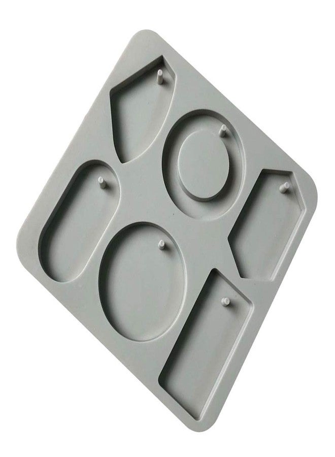 MATIN IMPEX 6 Shapes Silicone Mold for Candle & Soap Making Baking Tool for Kitchen Multi Shapes- Rectangle, Ring, Circle, Oval, Water Drop, Rhombus (Pack of 1) - Image 1