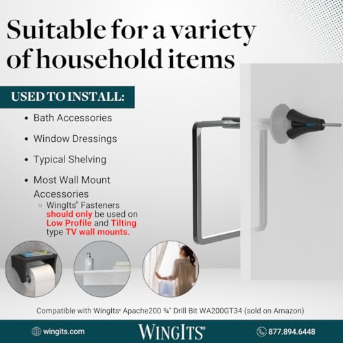 WingIts MASTER Wall Anchor, 10-32 x 3-1/2, PK6, Model:RC-MAWSD35-6 - Image 4