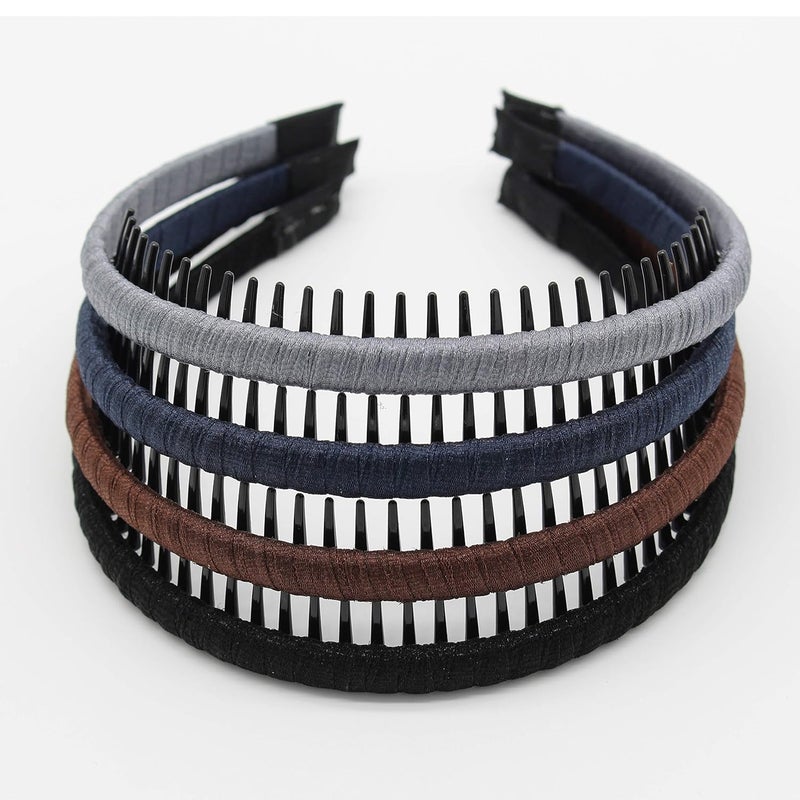 Fashion hair Accessories Hair band headbands for womenGirls Nonslip hairband Comfy Hair Hoop Resin teeth Comb 4 Colors