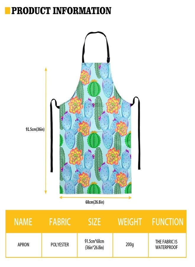 GLENLCWE Tropical Pineapple Floral Kitchen Apron with Oven Mitts and Pot Holders Set for Baking Cooking,Adjustable Apron with Pocket,Washable - Image 3