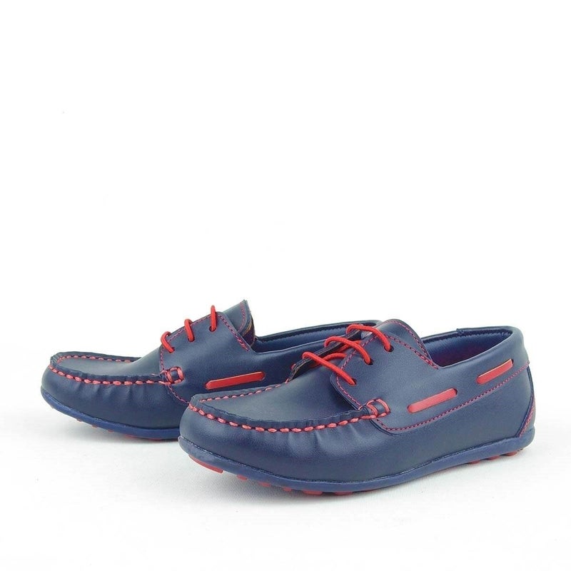 Rakerplus Men's classic casual lace-up shoes in dark blue from Raker Plus for young men - Image 4