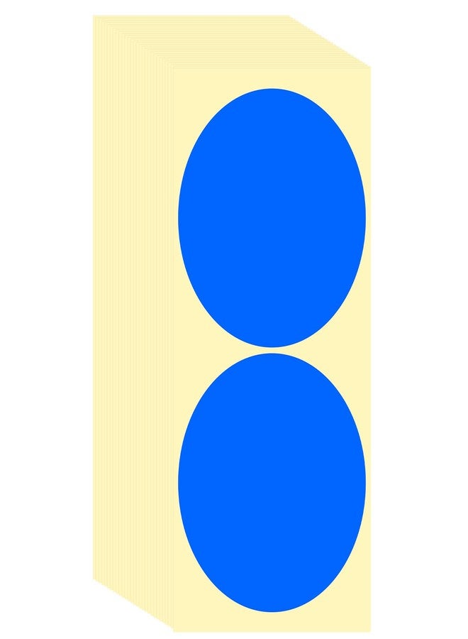PATIKIL 60 Pcs Colored Dot Stickers, 4 Inch Circle Price Stickers Self Adhesive Circle Tags Coding Labels Large for Office Business Yard Sale Garage Sale Home Decor, Blue - Image 1