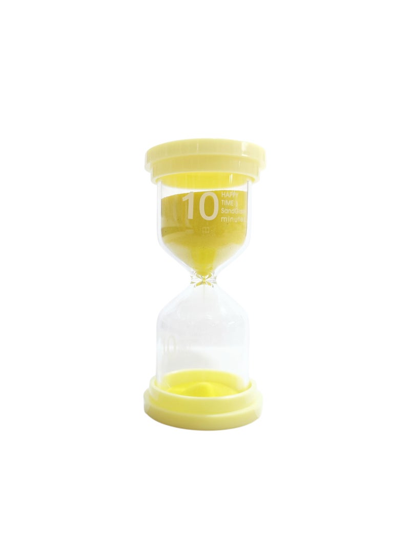 Sand Timer for Room Decoration, Mental Focus, and Precise Time Tracking, Ideal for Coffee Tables, Book Displays, and Festive Events with Random Color Sand yellow (model 1-10 minute)
