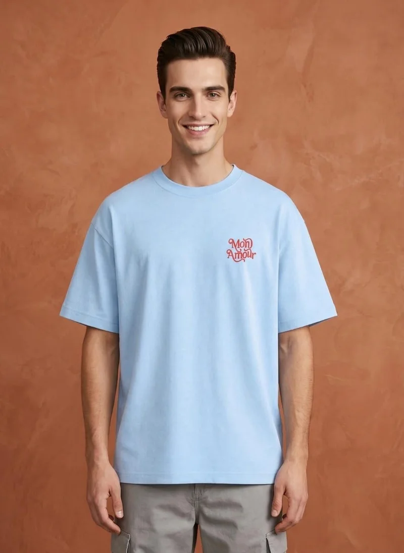 NOBERO Men Oversized Graphic Printed T-shirt