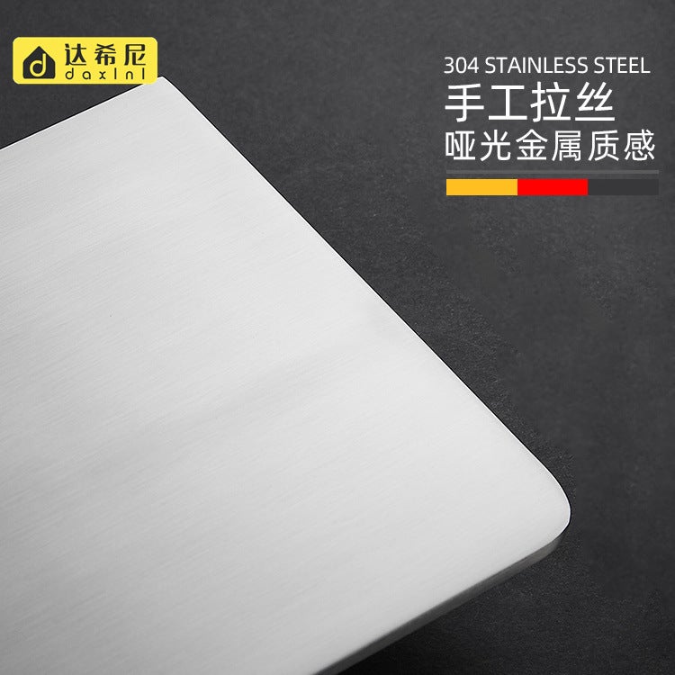 304 Stainless Steel Clapboard Punch-Free Bathroom Storage Rack Wall-Mounted Washstand Mirror Front Storage Rack - Image 5