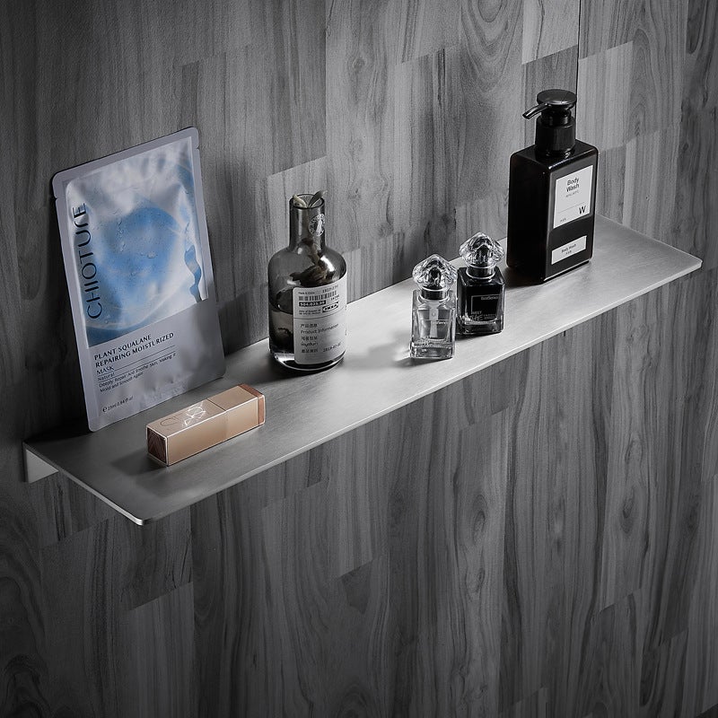 304 Stainless Steel Clapboard Punch-Free Bathroom Storage Rack Wall-Mounted Washstand Mirror Front Storage Rack - Image 1