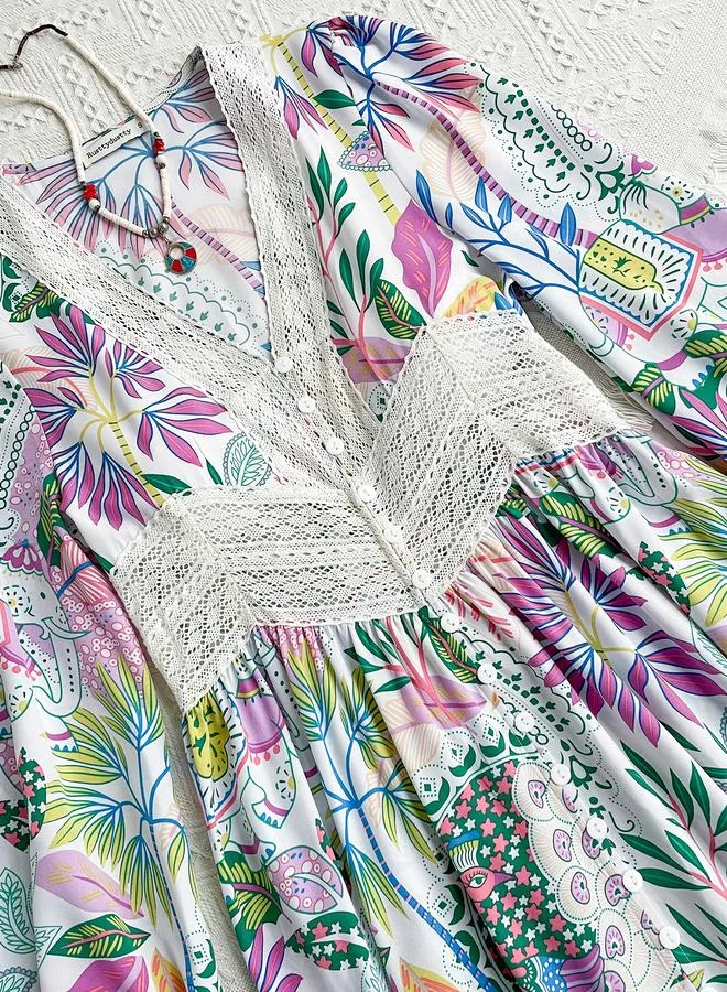 Take Two Take Two Women All Over Print Maxi Dress