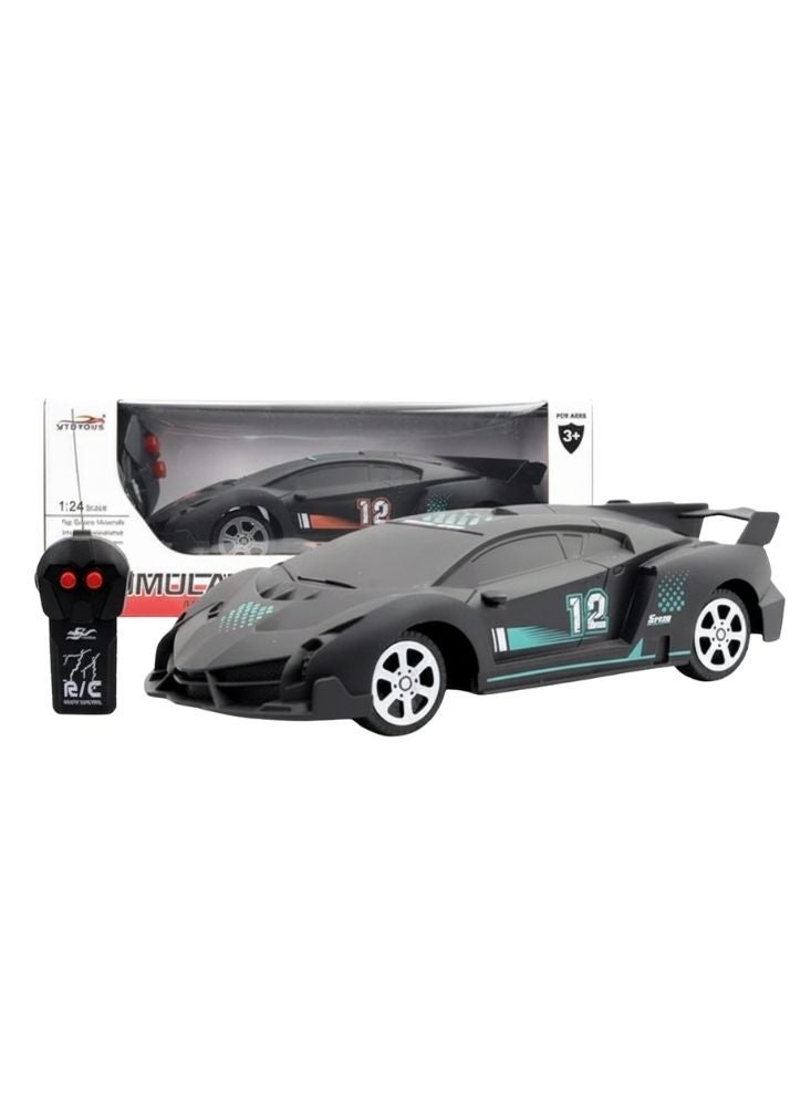 Premium Remote Control Sports Car Toy Set – Black RC Racing Car with Handheld Controller for Kids - Image 1