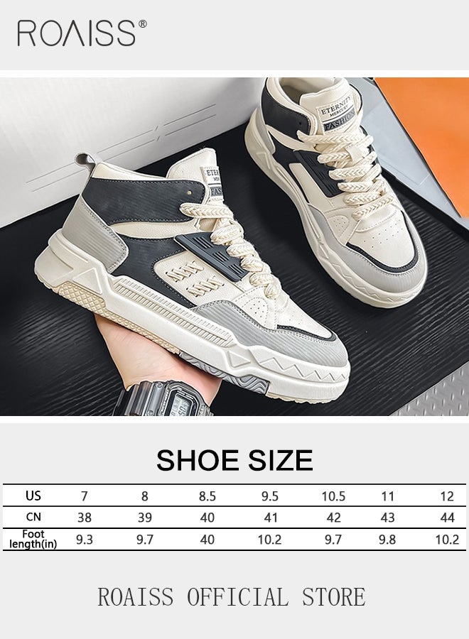 رويس حذاء رياضي رجالي مريح وجيد التهوية برباط متوسط ​​الارتفاع، مقاوم للانزلاق والتآكل، ذو نعل سميك ومقدمة مستديرة، حذاء مسطح خارجي، أحذية رياضية كاجوال عصرية من Campus - Image 3