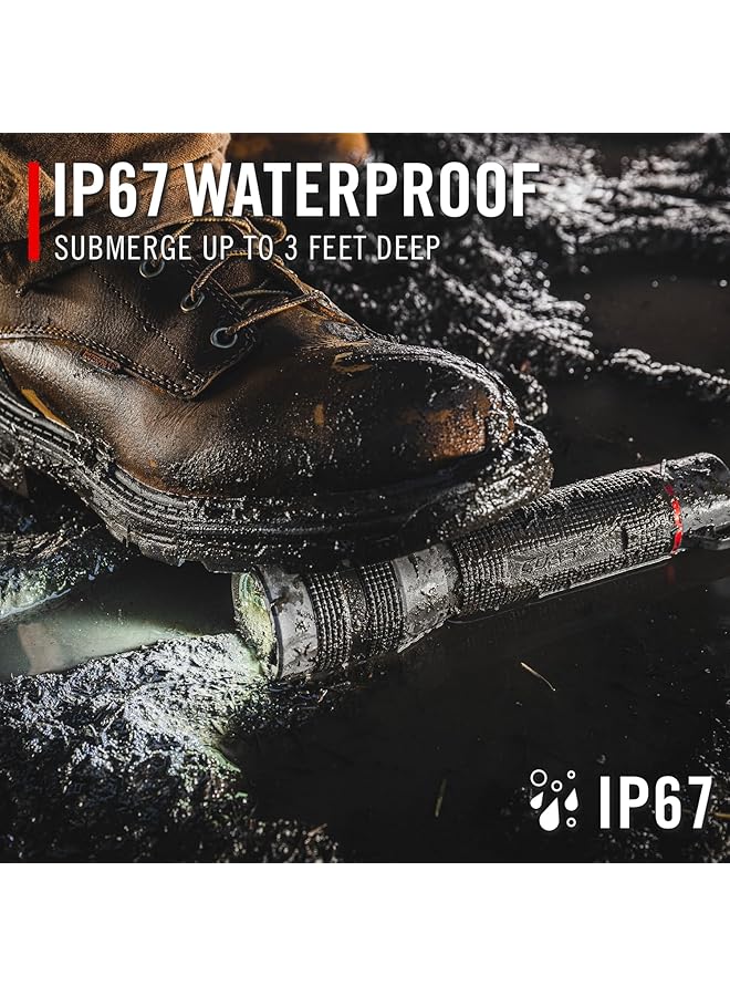 Coast GX30 2300 Lumen Waterproof Rechargeable Dual Power LED Flashlight with Twist Focus Anti Roll Cap and Textured Handle - Image 5