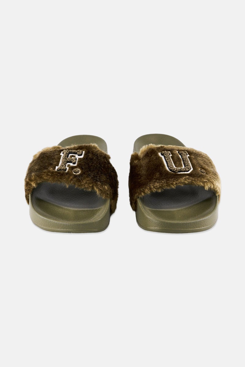 PUMA Kids Girl Leadcat Fenty Slides, Burnt Olive - Image 4