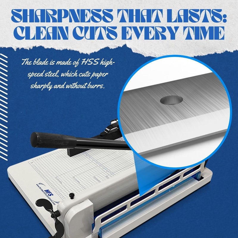 Flexzion 15-Inch Paper Cutter Blade Replacement - Heavy Duty Steel Blade for Professional Industrial A4 Guillotine Cutter, Paper Trimmer Machine Spare Blade - Image 4