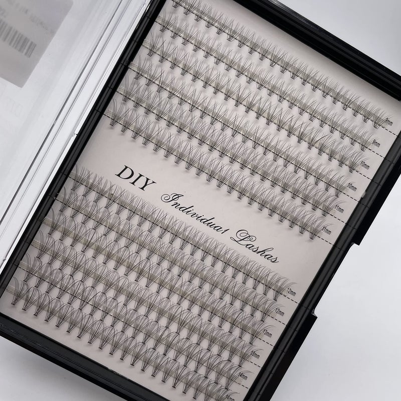 IECILI IECILI Individual LashesLash Clusters 240pcs 914mm Cluster Eyelash Extensions 12 RootsC Curl 007mm Cluster LashesFaux Mink Lash Extensions C Curl 10D Cluster Lashes 