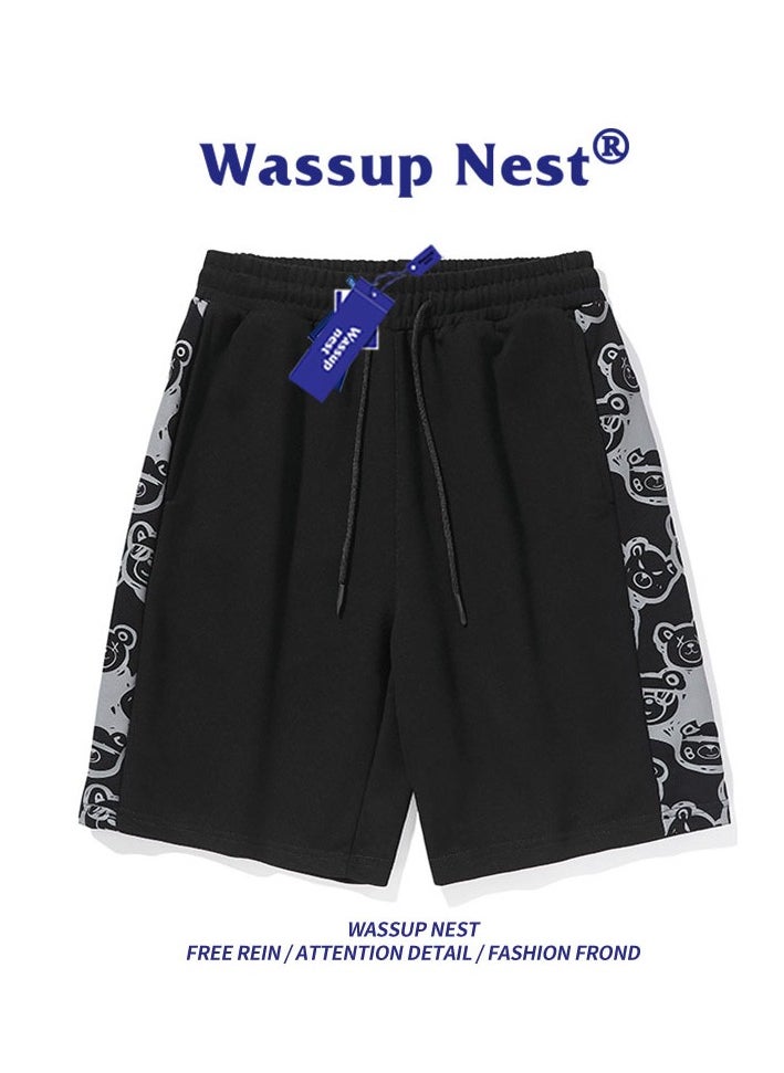 WASSUP NEST - New WASSUP NEST Summer Thin Loose Casual Sports Shorts - Image 1
