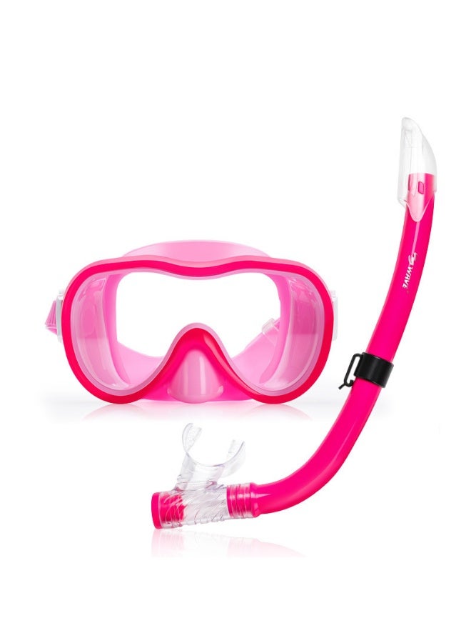 KUYING New Children's Diving Goggles Breathing Tube PE Edge Bone Bag Set