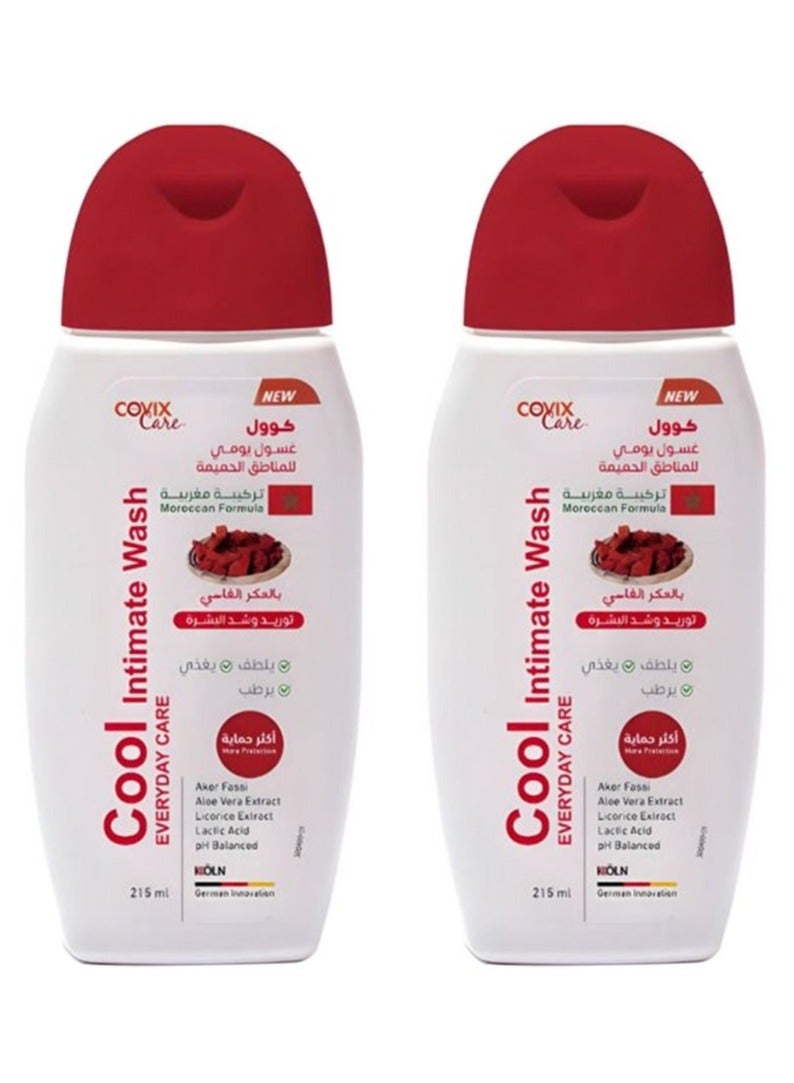 كوفيكس كير قطعتين من غسول العناية اليومية للمناطق الحميمية بالعكر الفاسي 215*2 مل - Image 2