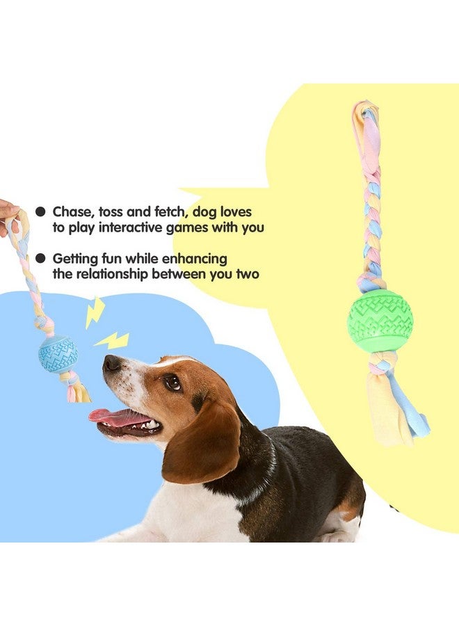 إيميلي بيتس ألعاب كرة مضغ التسنين للجراء مع عقدة حبل، ألعاب مضغ الكلاب للجراء، لعبة كرة على حبل للكلاب، ألعاب مضغ مطاطية لطيفة للجراء مع حبل قطني (أصفر) - Image 4