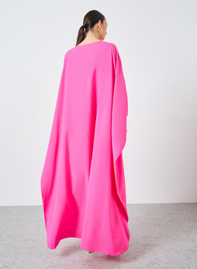 تايك تو كفتان ماكسي بأكمام باتوين صلبة مزدوجة - Image 5