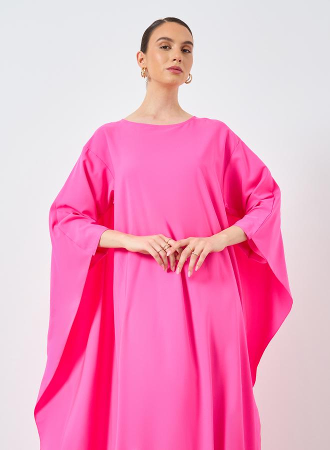 تايك تو كفتان ماكسي بأكمام باتوين صلبة مزدوجة - Image 3