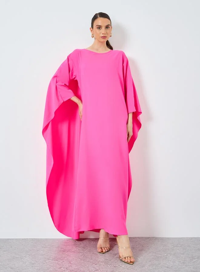 تايك تو Take Two Solid Batwing Sleeve Maxi Kaftan