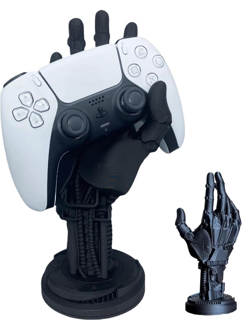 PS5 Controller Stand - 3D Cyberpunk Robot Hand Model, Desktop Decoration and Headset Hanger, Game Player Gift, Halloween Decorations  - Image 1