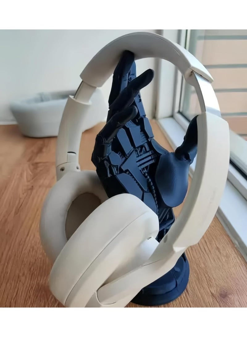 PS5 Controller Stand - 3D Cyberpunk Robot Hand Model, Desktop Decoration and Headset Hanger, Game Player Gift, Halloween Decorations  - Image 3