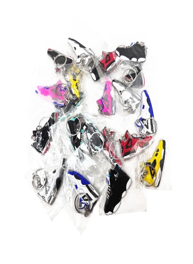TSY TOOL 30 Pcs of Random Mini Retro Sneaker Keychains - Shoe Key Chains for Goodie Bags, Collectors, Sneakerhead - Image 3
