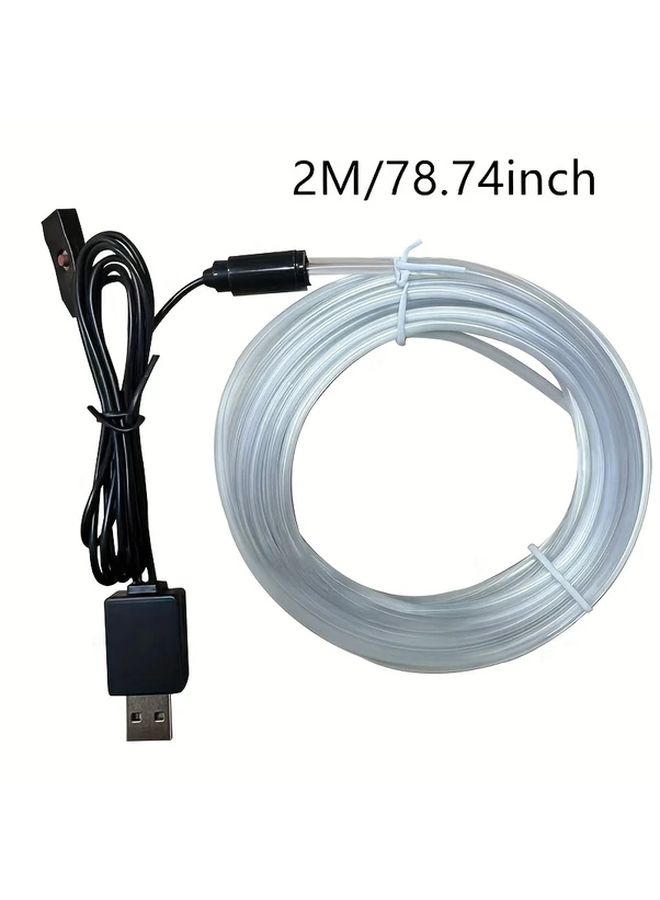 4M سيارة USB ضوء الشريط المحيطي LED ألوان متعددة الديكور الداخلي 157 4 بوصة - Image 2