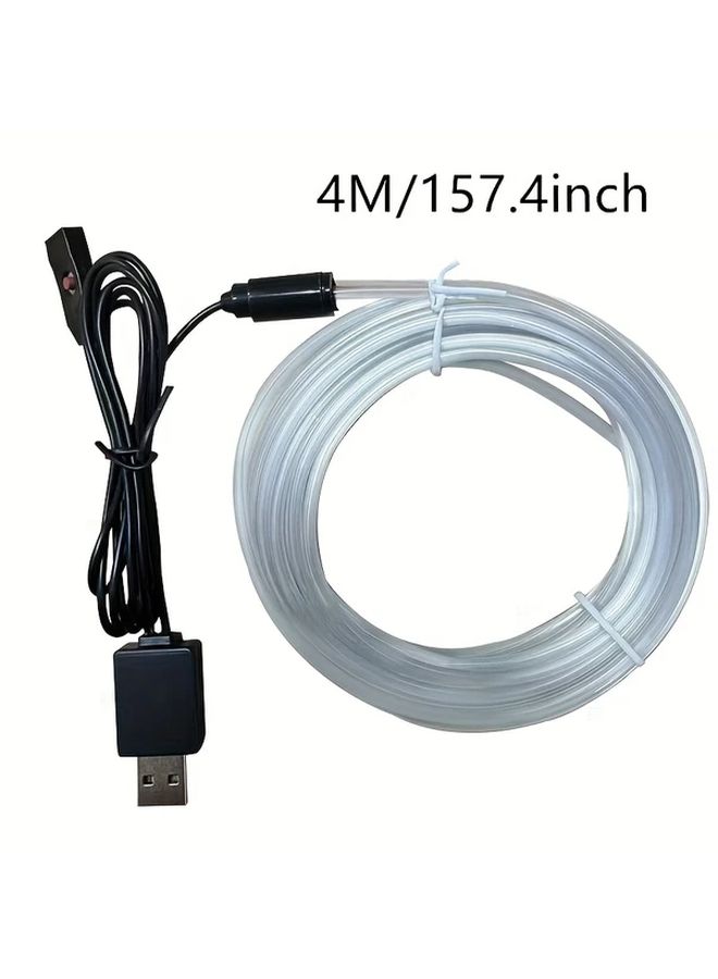 4M سيارة USB ضوء الشريط المحيطي LED ألوان متعددة الديكور الداخلي 157 4 بوصة - Image 4