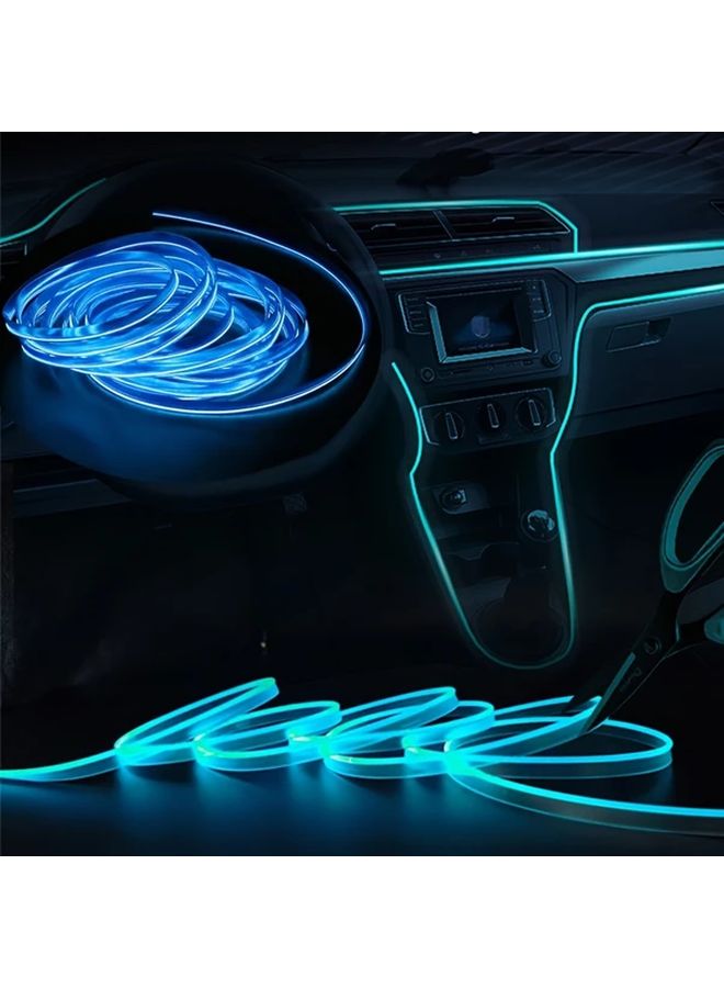4M سيارة USB ضوء الشريط المحيطي LED ألوان متعددة الديكور الداخلي 157 4 بوصة - Image 1