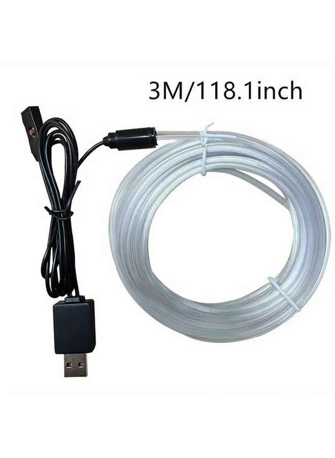 4M سيارة USB ضوء الشريط المحيطي LED ألوان متعددة الديكور الداخلي 157 4 بوصة - Image 3