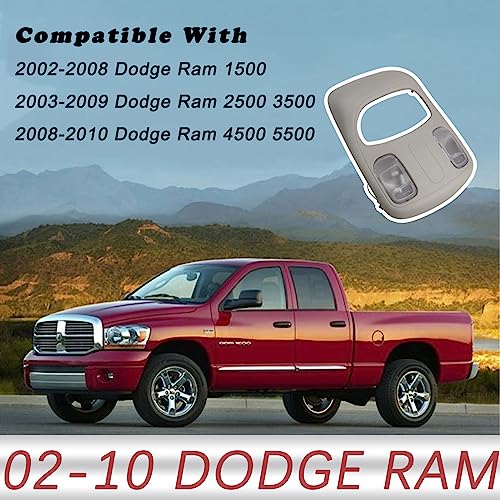 TQPONLY Overhead Console Dome Map Reading Light Lamp Compatible with Dodge Ram 1500 2500 3500 4500 5500 Replaces 1DK78BD1AA - Image 4