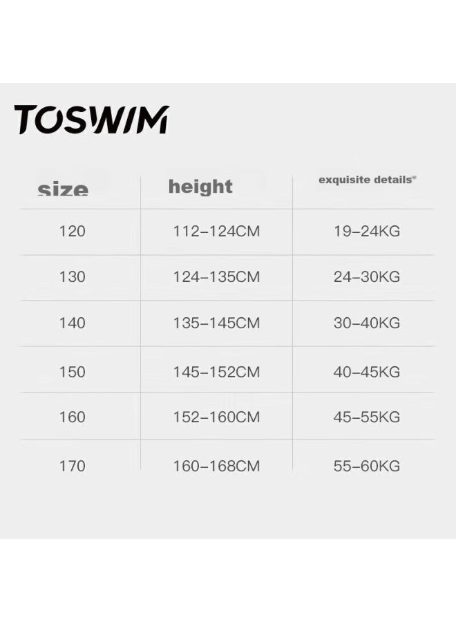 Toswim Children's Swimwear, Long-sleeve And Long Pants, Beach Sun Protection, Two-piece, Quick-drying, For Older Children, Crocodile Pattern, Size 120 - Image 4