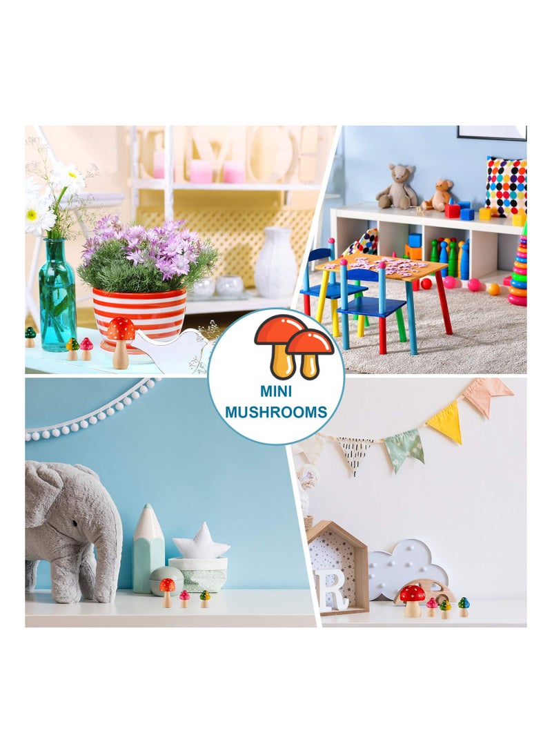 14 Unfinished Natural Wooden Mushrooms in Various Sizes for Arts and Crafts Projects - Perfect for Home Decoration and Creative DIY Activities. - Image 4