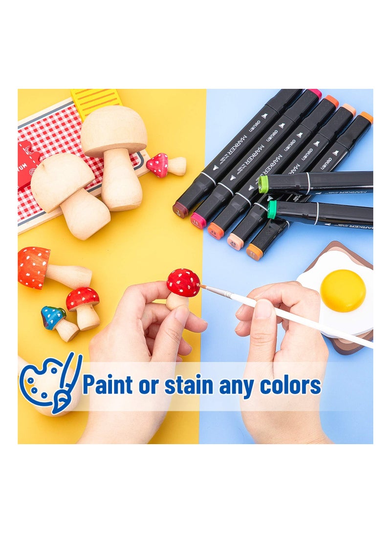 14 Unfinished Natural Wooden Mushrooms in Various Sizes for Arts and Crafts Projects - Perfect for Home Decoration and Creative DIY Activities. - Image 3