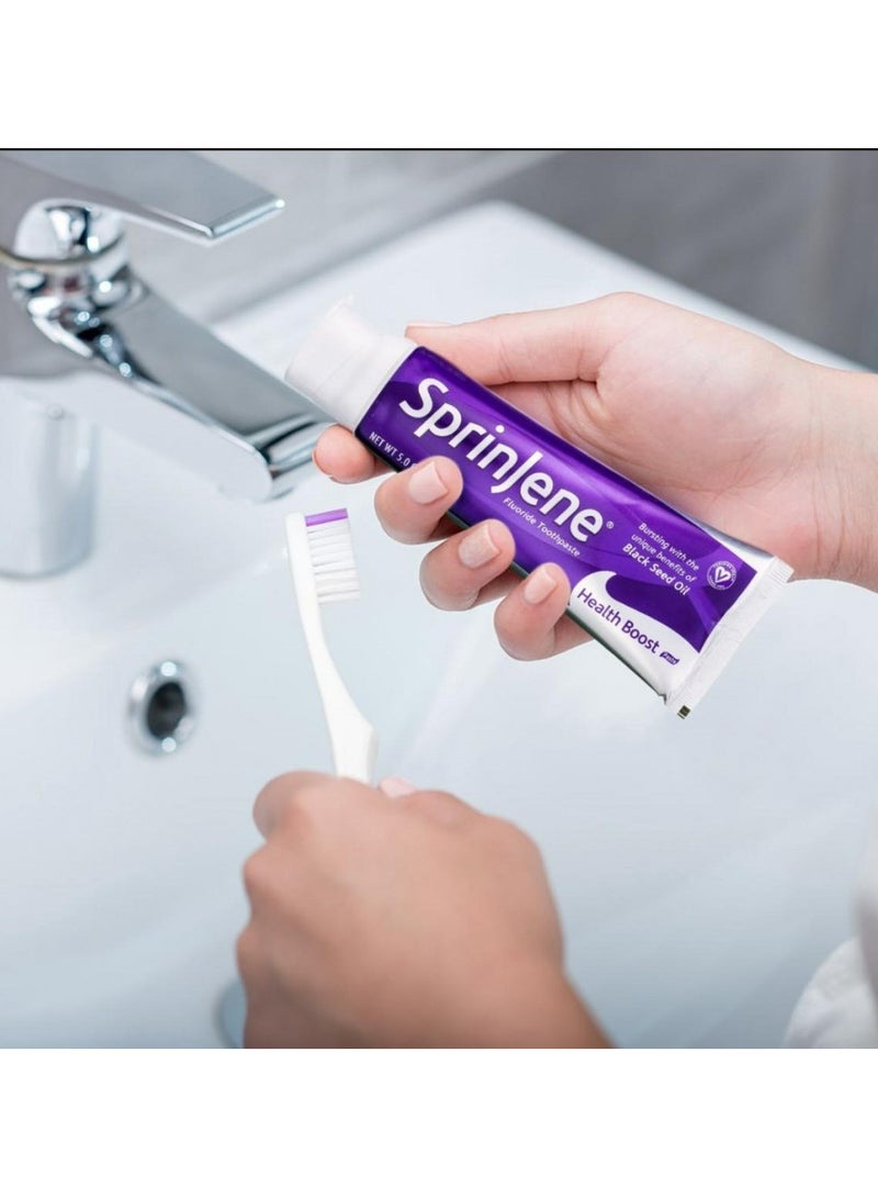 سبرين جين معجون أسنان طبيعي بزيت الحبة السوداء لتعزيز الصحة بالفلورايد 142 جم - Image 2