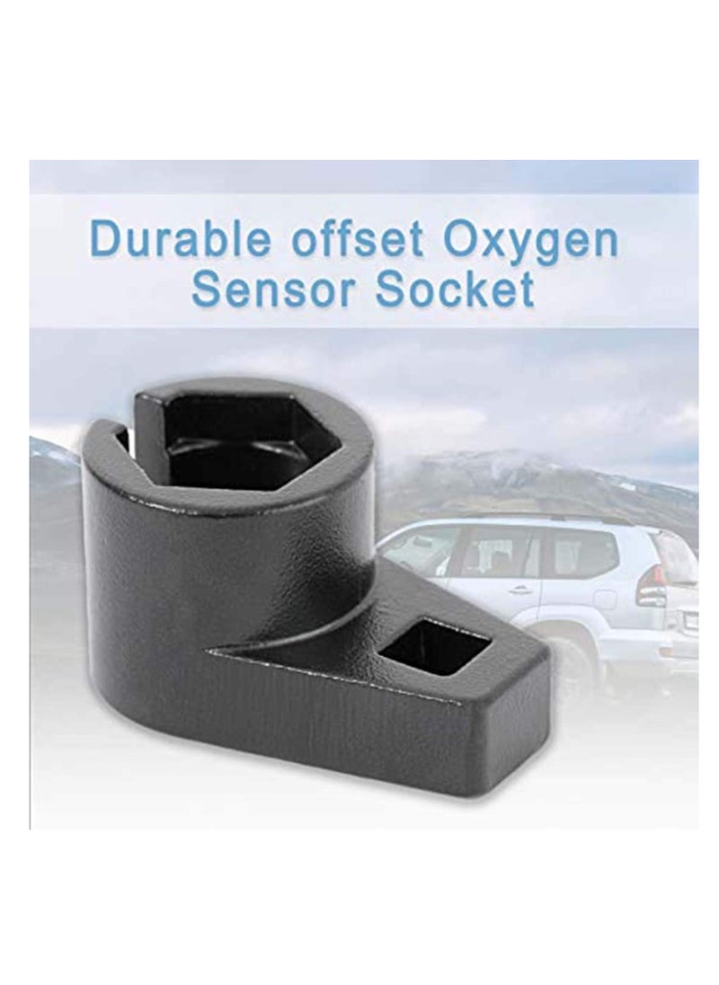 Excefore - Premium Offset Oxygen Sensor Socket, 3/8-Inch Drive, 7/8-Inch (22mm) Wire Gate Accesses Sensor from The Side to Prevent Wire Damage Universal, for Most Models of Cars - Image 1