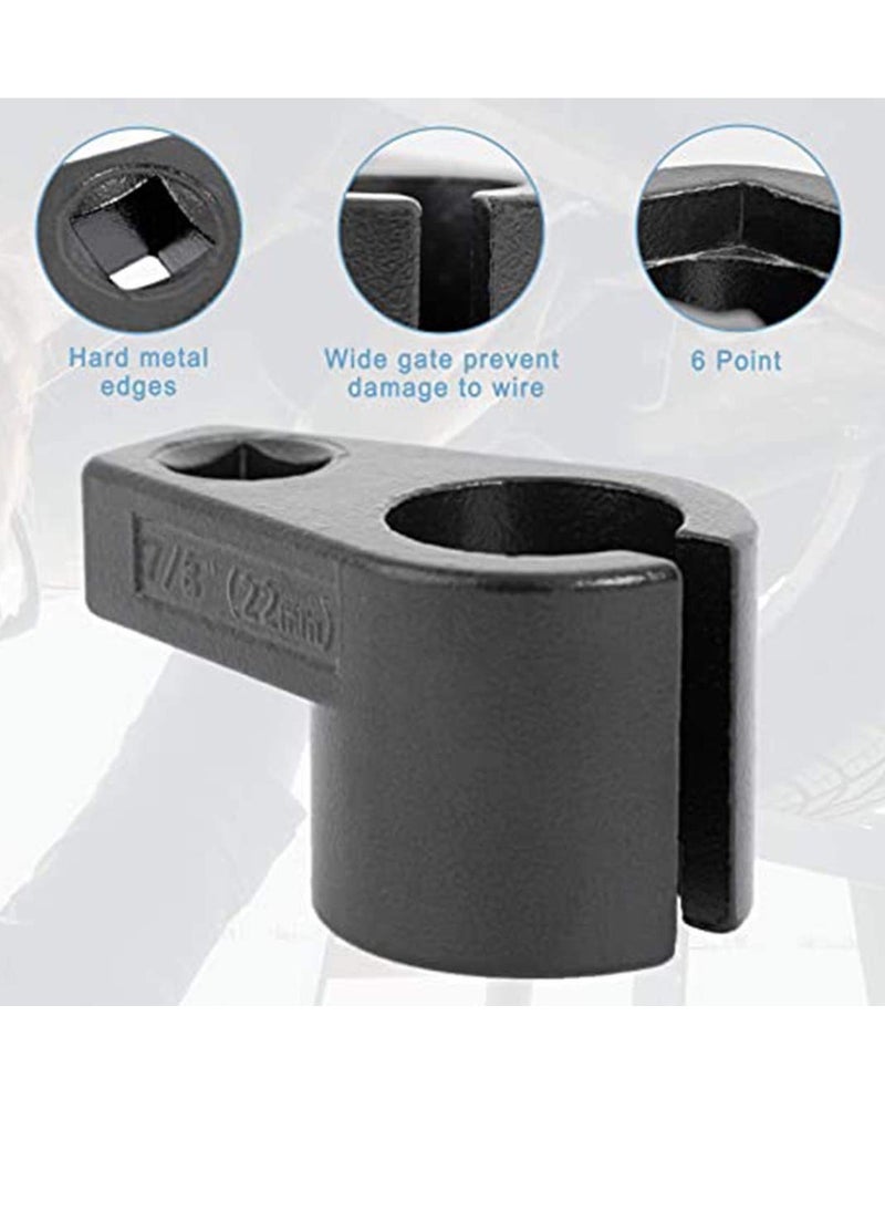 Excefore - Premium Offset Oxygen Sensor Socket, 3/8-Inch Drive, 7/8-Inch (22mm) Wire Gate Accesses Sensor from The Side to Prevent Wire Damage Universal, for Most Models of Cars - Image 1