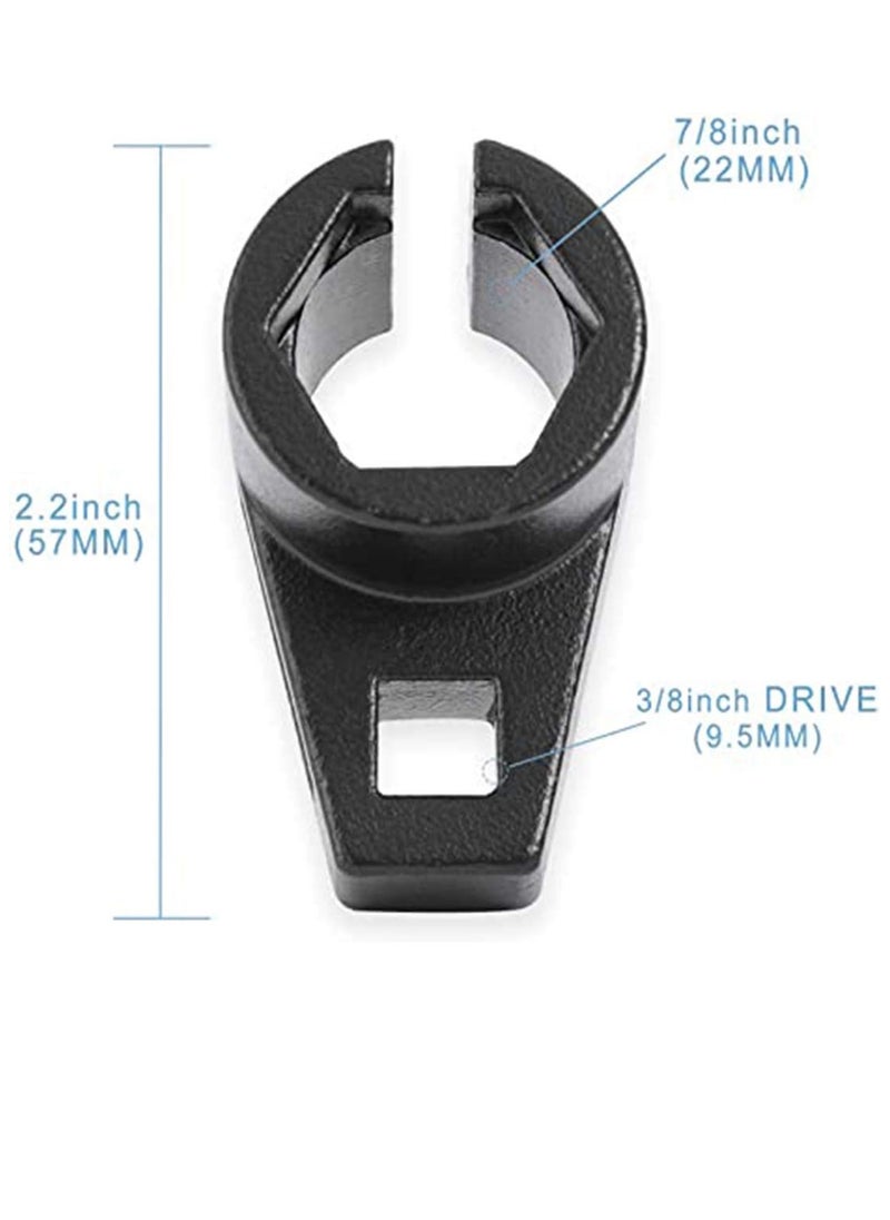 Excefore - Premium Offset Oxygen Sensor Socket, 3/8-Inch Drive, 7/8-Inch (22mm) Wire Gate Accesses Sensor from The Side to Prevent Wire Damage Universal, for Most Models of Cars - Image 1
