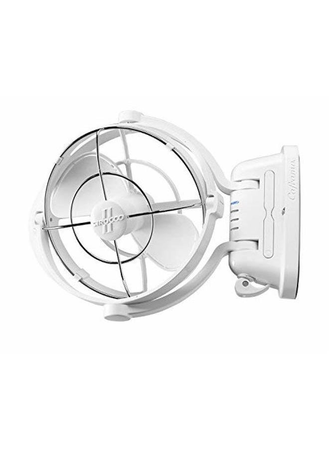 SEEKR Caframo SEEKR by , Sirocco II Fan, Omni-Directional Gimbal Fan for Boats and RVs, Made in Canada, Auto-Sensing DC, 12V/24V, White - Image 3