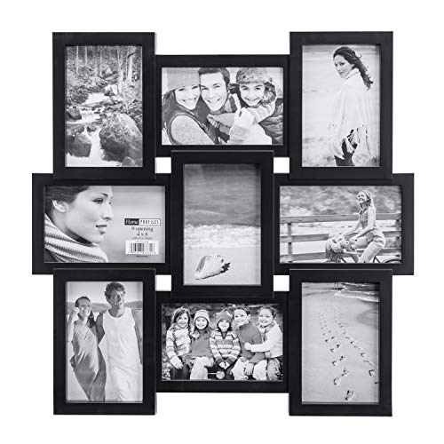 Malden 4x6 9-Opening Collage Picture Frame - Displays Nine 4x6 Pictures - Black - Image 1