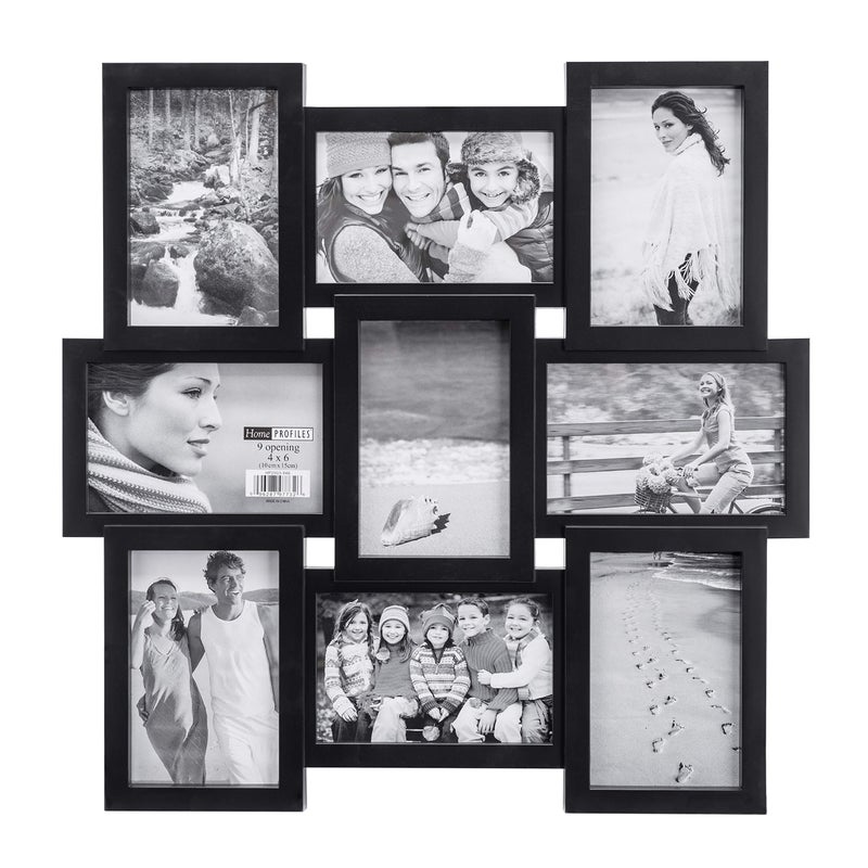 Malden 4x6 9-Opening Collage Picture Frame - Displays Nine 4x6 Pictures - Black - Image 5