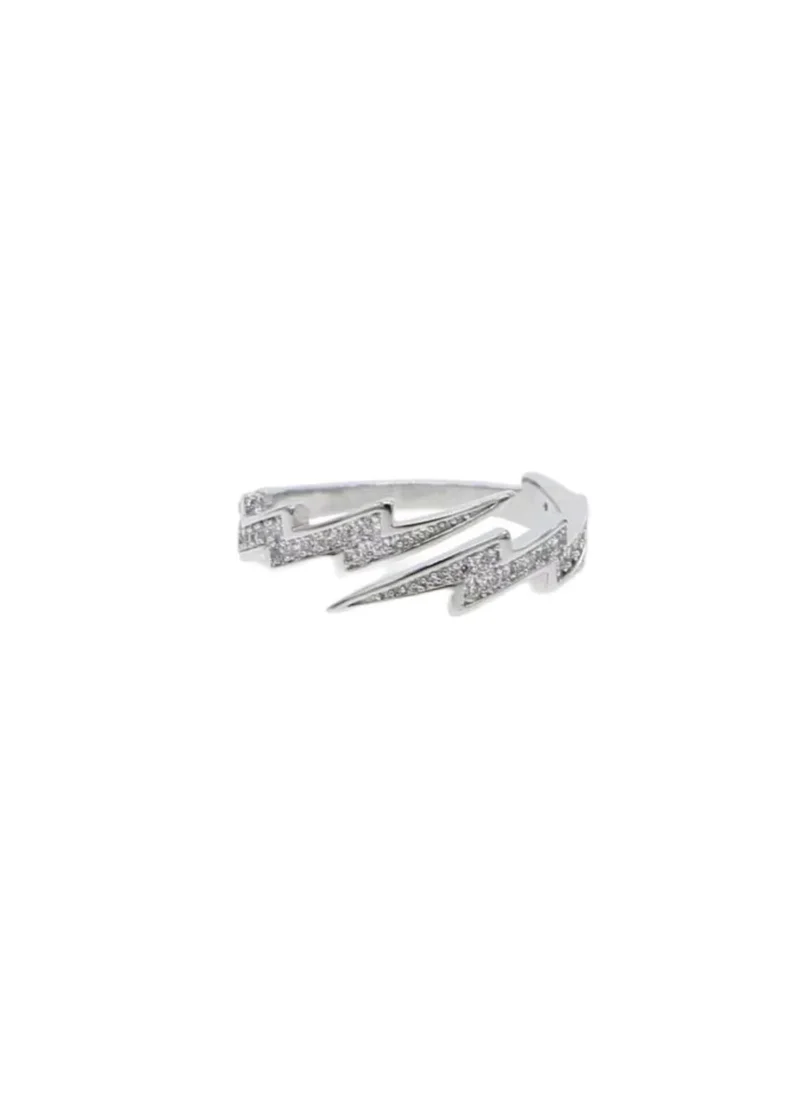 AMIE Dubai  Flash silver ring w/stonees for Women | Best Price UAE